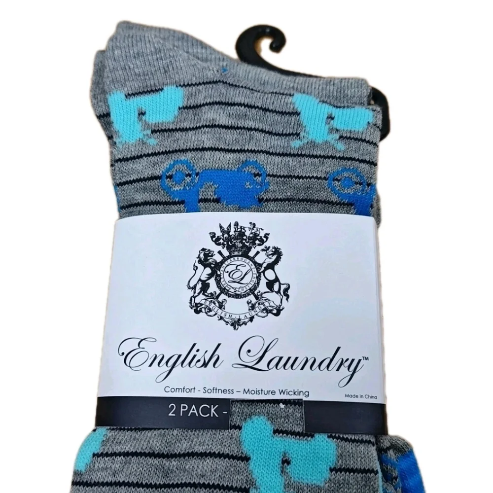 5 Men's Dress Crew Socks Ted Baker English Laundry Penguin Preppy Dad O/S Nwt
